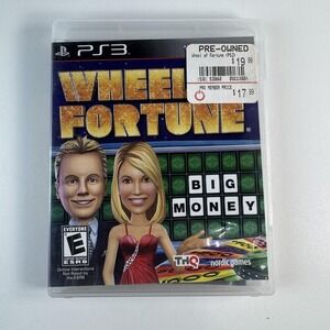 Wheel Of Fortune Sony PlayStation 3 PS3 Video Game THQ Nordic Family Quiz Trivia